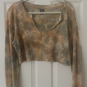 Urban Outfitters BDG Cropped Long Sleeve Top Small